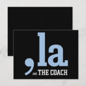 Comma La Kamala Harris Tim Walz Coach 2024 Briefkaart (Voorkant / Achterkant)