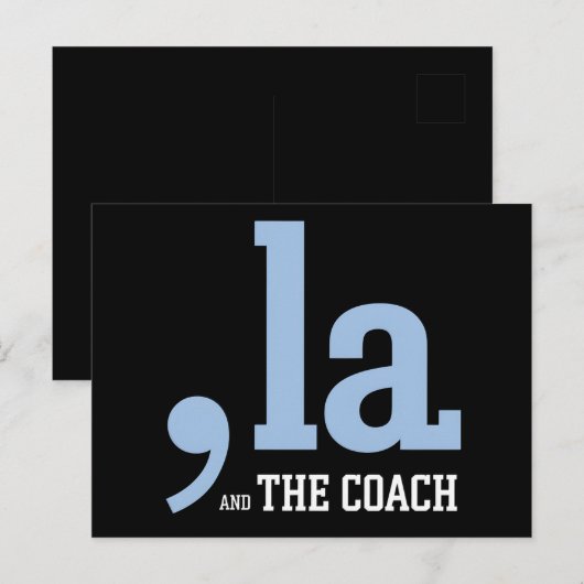 Comma La Kamala Harris Tim Walz Coach 2024 Briefkaart (Voorkant / Achterkant)