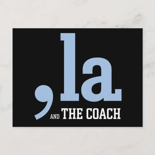 Comma La Kamala Harris Tim Walz Coach 2024 Briefkaart (Voorkant)