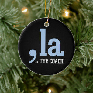 Comma La Kamala Harris Tim Walz Coach 2024 Keramisch Ornament