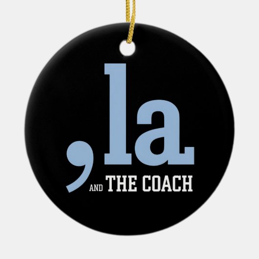 Comma La Kamala Harris Tim Walz Coach 2024 Keramisch Ornament (Voorkant)