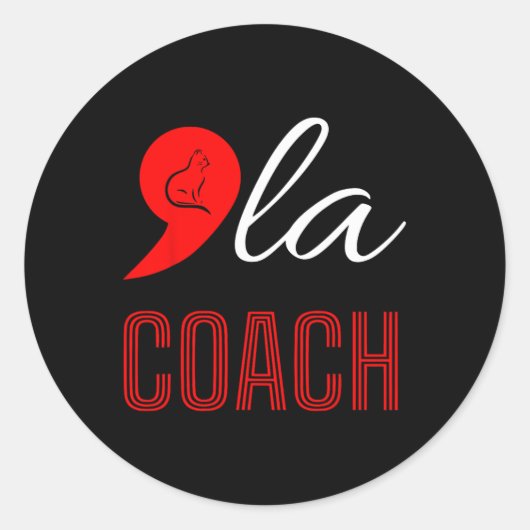 Comma La Kamala Harris Tim Walz Coach 2024 La Comm Ronde Sticker (Voorkant)