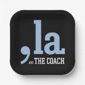 Comma La Kamala Harris Tim Walz Coach 2024 Papieren Bordje (Voorkant)