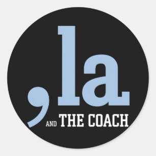 Comma La Kamala Harris Tim Walz Coach 2024 Ronde Sticker