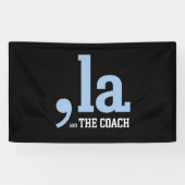 Comma La Kamala Harris Tim Walz Coach 2024 Spandoek (Horizontaal)