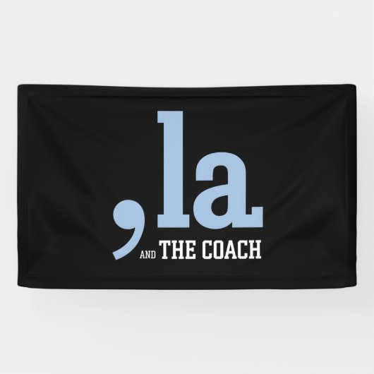 Comma La Kamala Harris Tim Walz Coach 2024 Spandoek (Horizontaal)