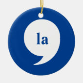 comma-la / Kamala Harris voor President 2024 Keramisch Ornament (Voorkant)