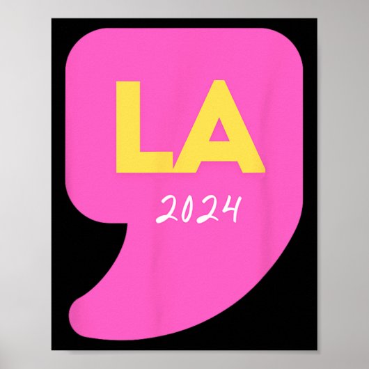 Comma La Kamala Harris voor President 2024 Poster (Voorkant)