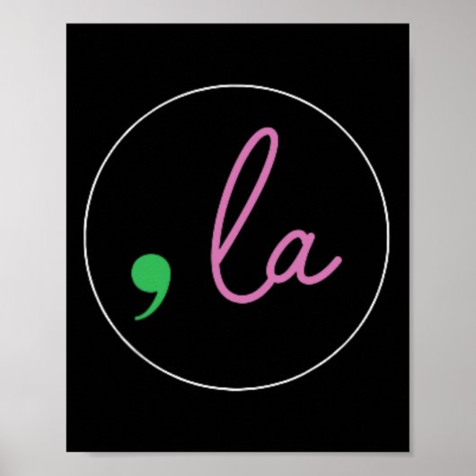 Comma La Kamala Harris voor President 2024 Poster (Voorkant)