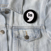 Comma La Kamala Harris voor President 2024 Ronde Button 5,7 Cm (In situ)