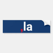 Comma La kamala leuke uitspraak rood wit blauw Bumpersticker (Voorkant)