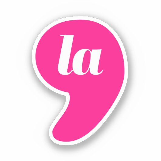 Comma La - Kamala Pink Sticker (Voorkant)