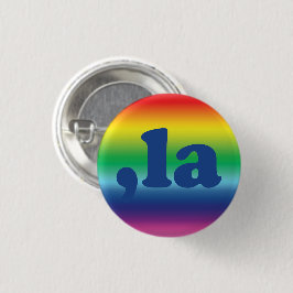 Comma La kamala typografie regenbooggradiënt trots Ronde Button 3,2 Cm