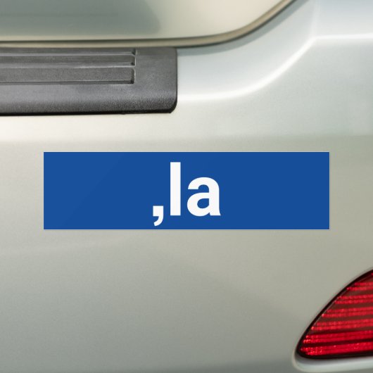 Comma La kamala uitspraak grappig zwart blauw Bumpersticker (Op auto)