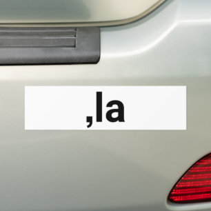 Comma La kamala uitspraak grappig zwart wit Bumpersticker