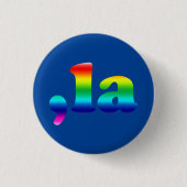 Comma La kamala uitspraak regenboog trots blauw Ronde Button 3,2 Cm (Voorkant)