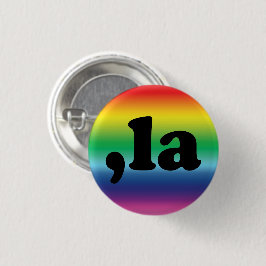 Comma La kamala uitspraak regenbooggradiënt Ronde Button 3,2 Cm