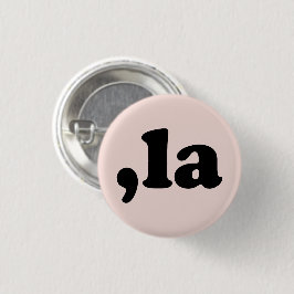 Comma La kamala Uitspraak zwart en blush pink Ronde Button 3,2 Cm