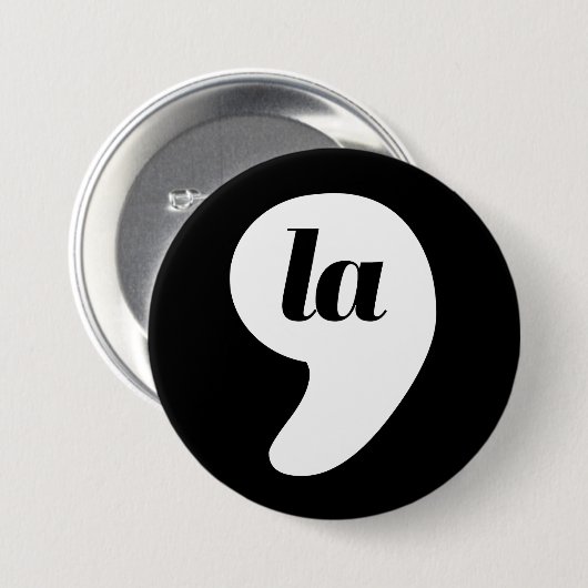Comma La - Kamala Zwart Ronde Button 7,6 Cm (Voorkant /achterkant)