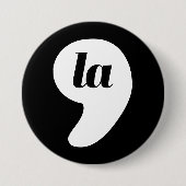 Comma La - Kamala Zwart Ronde Button 7,6 Cm (Voorkant)