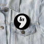 Comma La - Kamala Zwart Ronde Button 7,6 Cm (In situ)