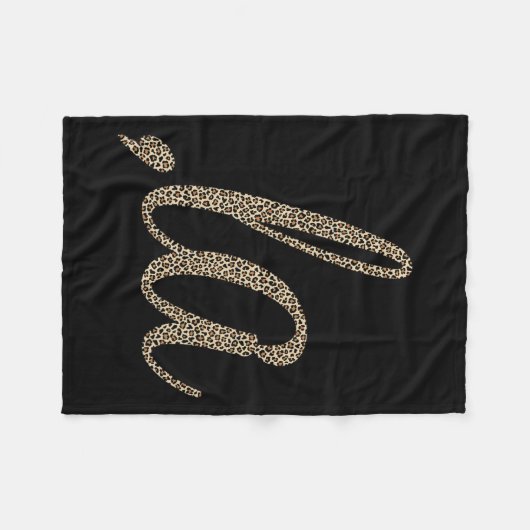 Comma La Leopard Afdrukken Grappig Fleece Deken (Voorkant (Horizontaal))