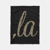 Comma La Leopard Afdrukken Grappig Fleece Deken (Voorkant)