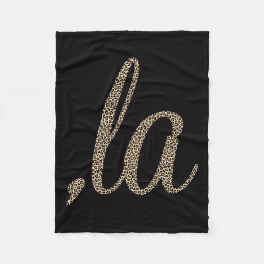 Comma La Leopard Afdrukken Grappig Fleece Deken (Voorkant)