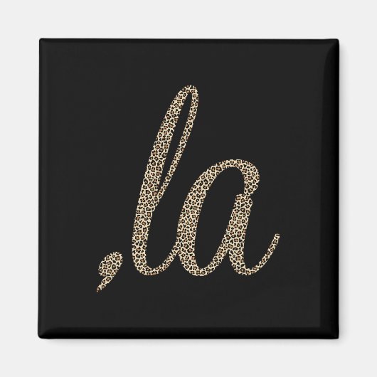 Comma La Leopard Afdrukken Grappig Magneet (Voorkant)