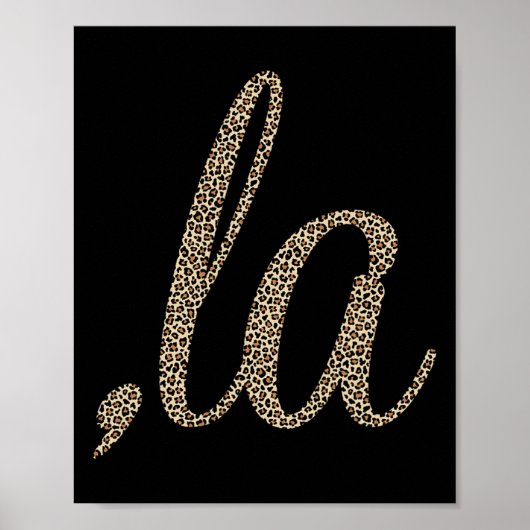 Comma La Leopard Afdrukken Grappig Poster (Voorkant)