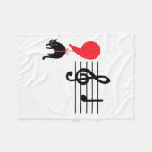 Comma La Muzieknoten Kamala Harris Muziekdocent E Fleece Deken (Voorkant (Horizontaal))