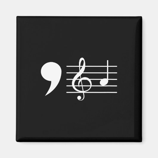 Comma La Muzieknoten Kamala Harris Muziekdocent E Magneet (Voorkant)