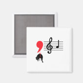 Comma La Muzieknoten Kamala Harris Muziekdocent E Magneet (Voorkant / Achterkant)