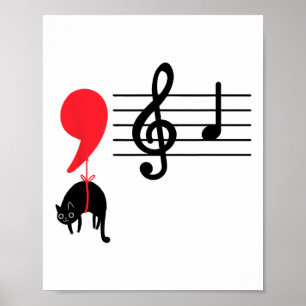 Comma La Muzieknoten Kamala Harris Muziekdocent E Poster