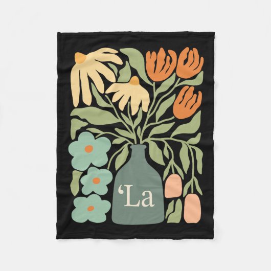 Comma La Subtle Boho Flowers Kamala Harris Madam P Fleece Deken (Voorkant)