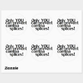 'Comma Splices' Witte Sticker (Vel)