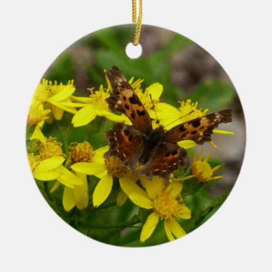 Comma vlinder in Glacier National Park Keramisch Ornament (Voorkant)
