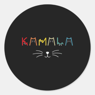 Commala Kat Lettering Positieve Grappige Kat Lette Ronde Sticker
