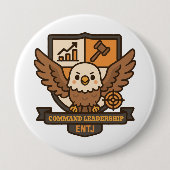 Command Eagle – Focused Leadership Ronde Button 4,0 Cm (Voorkant)