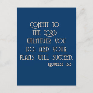 Command to the Lord Bible Quote Tshirts Briefkaart
