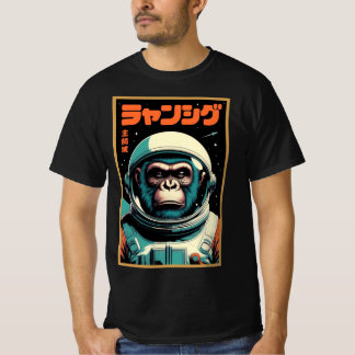 Commandant Aap – Retro Futuristische Ruimteverkenn T-shirt