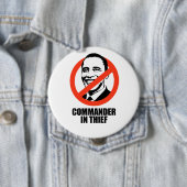 Commandant dief ronde button 4,0 cm (In situ)