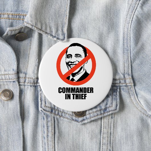 Commandant dief ronde button 4,0 cm (In situ)