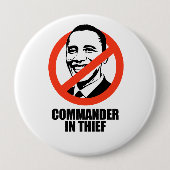 Commandant dief ronde button 4,0 cm (Voorkant)