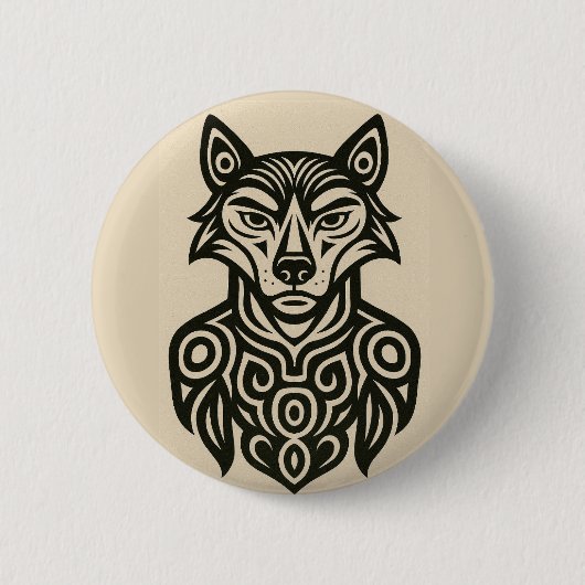Commandant Furry Ronde Button 5,7 Cm (Voorkant)