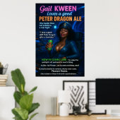 Commandant Gail Kween Loves Peter Dragon Ale Poster (Thuiskantoor)