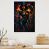 Commandant Gail Kween | Sci-Fi Glamour 2025 Poster (Keuken)