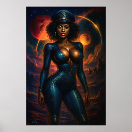 Commandant Gail Kween | Sci-Fi Glamour 2025 Poster (Voorkant)