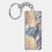 Commandant in Waterverf Sleutelhanger (Voorkant Links)