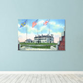 Commandant kamer oud Frans kasteel Canvas Afdruk (Insitu (Houten vloer))